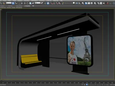 BUS STATION 7 3D model