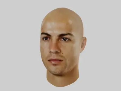 realistic ronaldo man with bald head 3D model