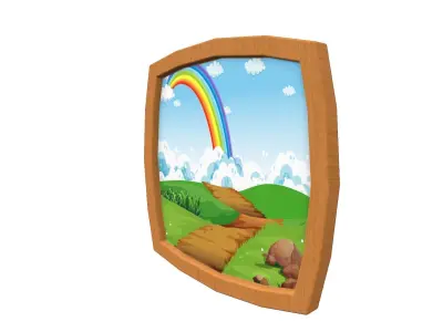  Picture Cartoon Free low-poly 3D model