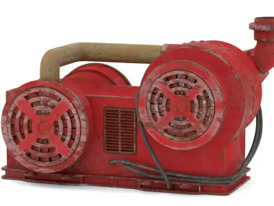 4k Water Centrifugal Pump Low-poly 3D model