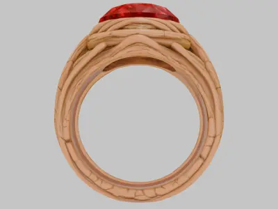Dwarven Ring 3D Model Low-poly 3D model