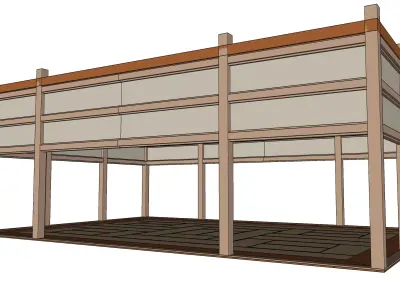 MODULAR - JAPANSE HALL - 01 Free 3D model