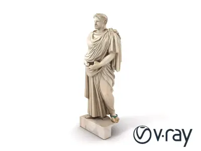 Charioteer of Delphi Statue model pack Low-poly 3D model