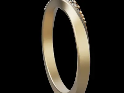 Lux ring silver gold jewelry printable 3D model 3D print model