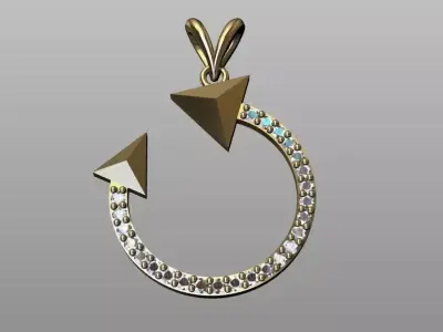 Single pendant or necklace 3D print model