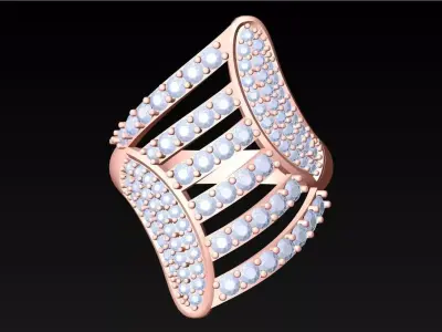 Diamond Ring - Womens Rings - N123348 3D print model