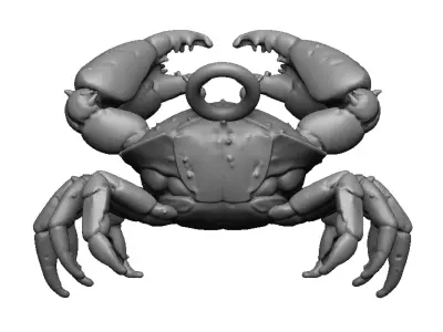 crab pendant 3D print model