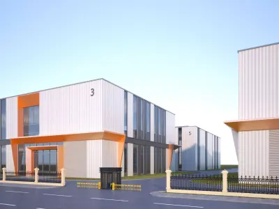 Industrial Building Factory 012 3D model