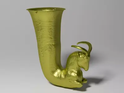 Achaemenid Ibex Rhyton Low-poly 3D model