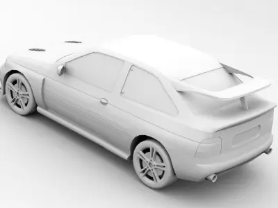 Compact car Low-poly 3D model