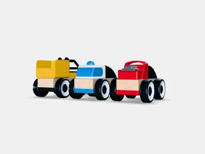 LILLABO Toy vehicle Low-poly 3D model