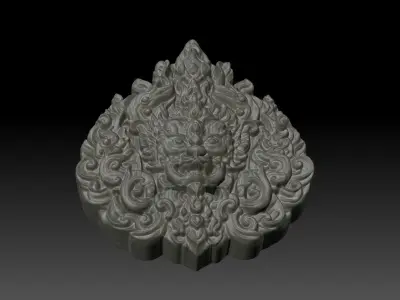 Thai Ornament Decor Bas Relied 04 - 231005 3D print model