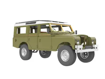 Land Rover 3series Wagon for 1 to 10 rc  3D print model 3D print model