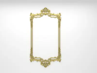 Plaster decorative frame 3D model 05 3D model
