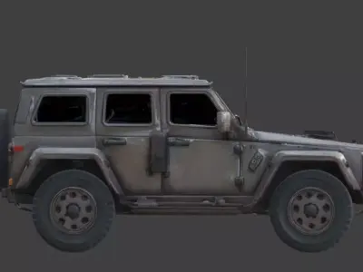 Wasteland Vehicle Collection 3D Model Low-poly 3D model