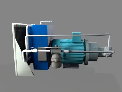 Pump Lowpoly 3D Model Low-poly 3D model