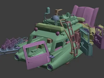 Ecto-1 with lights and sound and a detailed 90 page instruction 3D print model