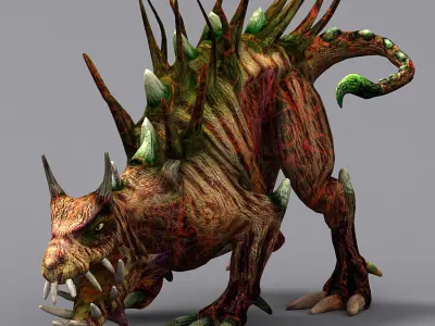 3DRT-Dragonhounds monsters Low-poly 3D model