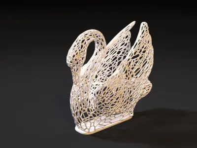 Decorative swan figurine 3D print model