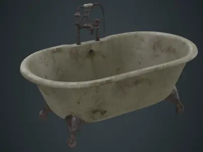 Bath 1B Low-poly 3D model