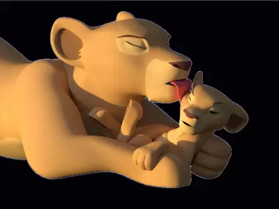 Disney Lion Cubs 3D model