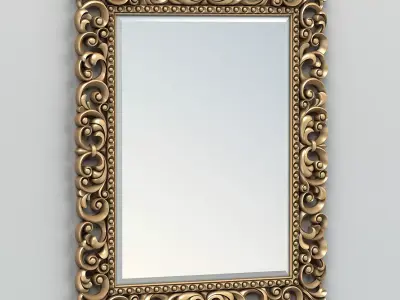 Rectangle mirror frame 003 3D model