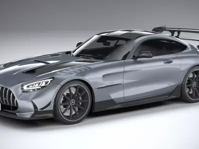 Mercedes AMG GT Black Series 2021 LowPoly 3D model