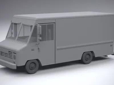 Generic step Van 2021 LowPoly 3D model