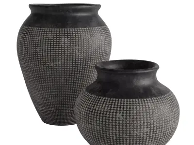 Frasier Handcrafted Ceramic Vase 3D model