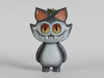Terrorific cat planter - STL for 3d printing 3D print model