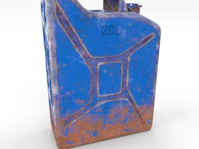 Jerry Can Weathered 3 PBR Low-poly 3D model