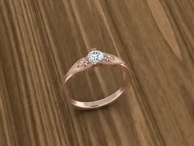 Jewelry Diamond Ring 3D print model 15