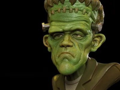 Frankensteins Monster Stylized Cartoon 3D Printable Model 3D print model