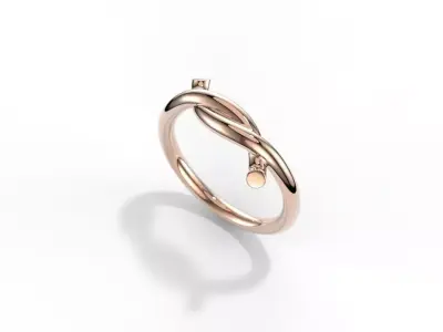 Knot ring casual 3D print model