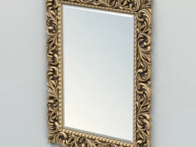 Rectangle mirror frame 001 3D model