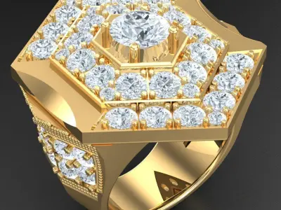 Luxury Men Rings Designs 6MR094 3D print model