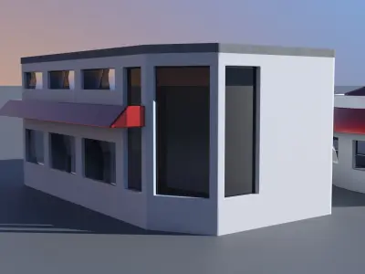Stores Free low-poly 3D model
