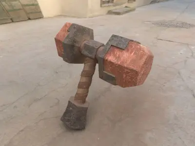 Fantasy Hammer Low-poly 3D model