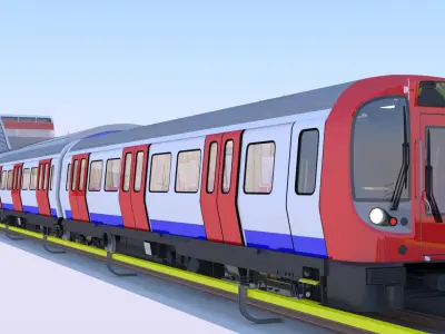London metro station V 3D model