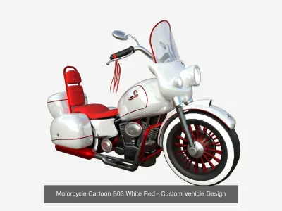 10 Motorcycle Cartoon B Collection - Custom Vehicle Design 3D Model Pack