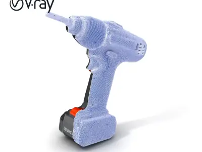 Electric Screwdriver D Model Pack Low-poly 3D model