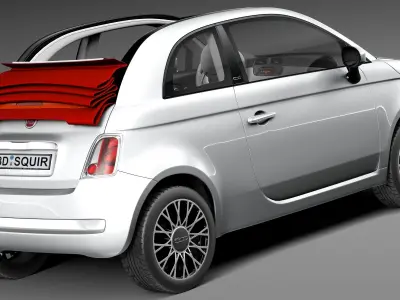 Fiat 500C 2013 3D model