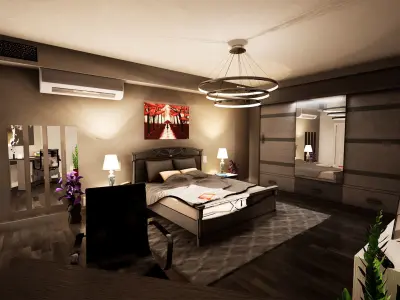 Bedroom  Furniture Package  80 Variations Low-poly 3D model