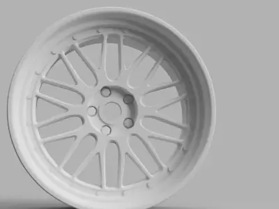 52mm Diameter 12MM HEX RC Wheels BBS LM with and without tires 3D print model