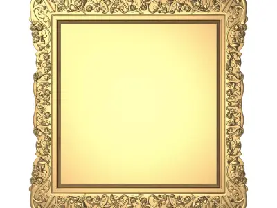 carved frame 3D model 31