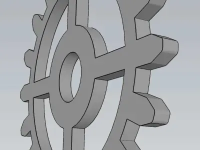 Mechanical Gear Wheel For Engineering Work 3D model