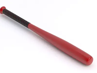 Baseball Bat Red 3D model