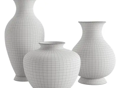 Decorative ceramic vase 3D model purchase