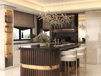 Interior Scene kitchen 3D Model 3D model