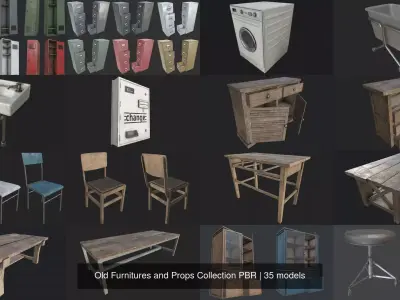 Old Furnitures and Props Collection PBR